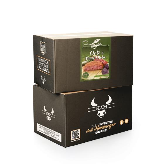 VEG BURGER ORTO E PATATA VIOLA 150 g Pz. 18 Kg. 2,7