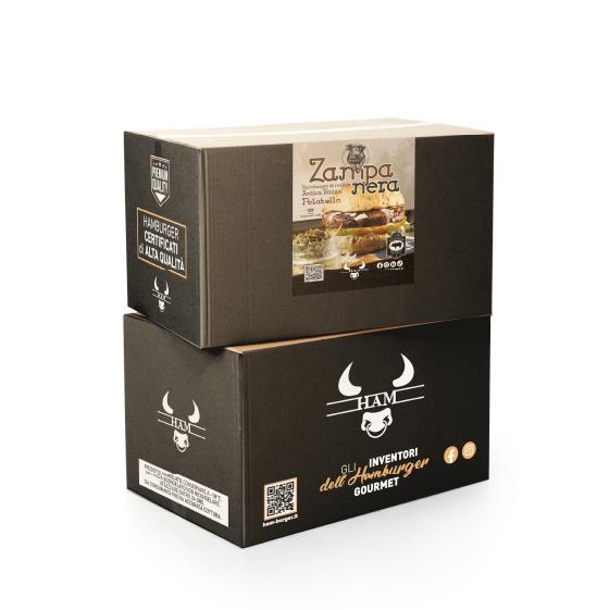 ZAMPA NERA - HAMBURGER DI MAIALE ANTICA RAZZA PELATELLA 200 g Pz. 12