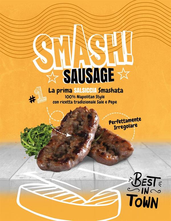 SALSICCIA SMASH DI SUINO NAZIONALE 100GR 24 PZ  2,4Kg